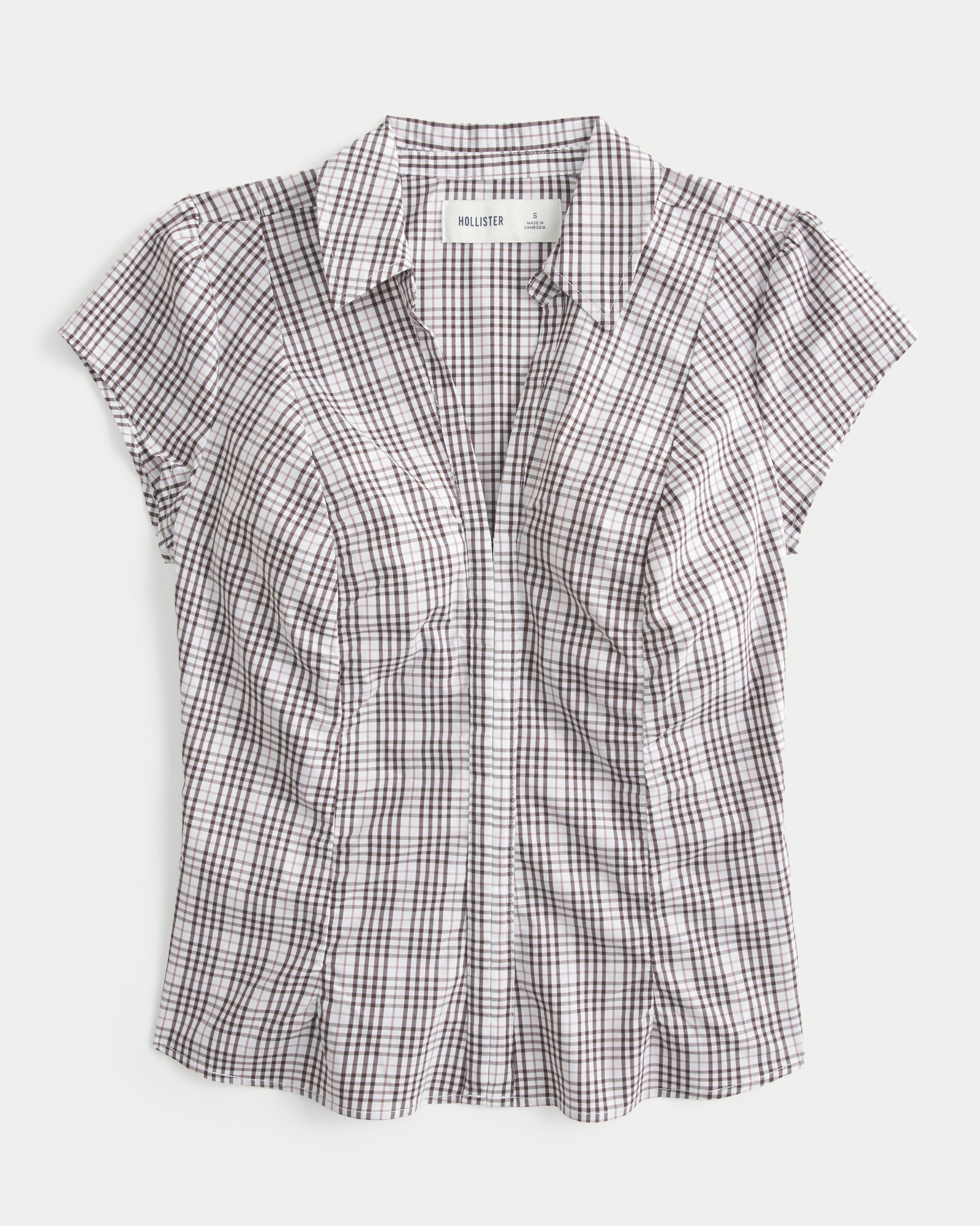 Short-Sleeve Ruched Shirt