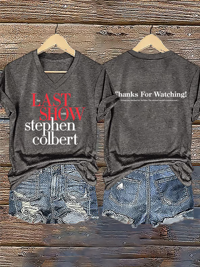 Women'S Short Sleeved V-Neck Casual T-Shirt