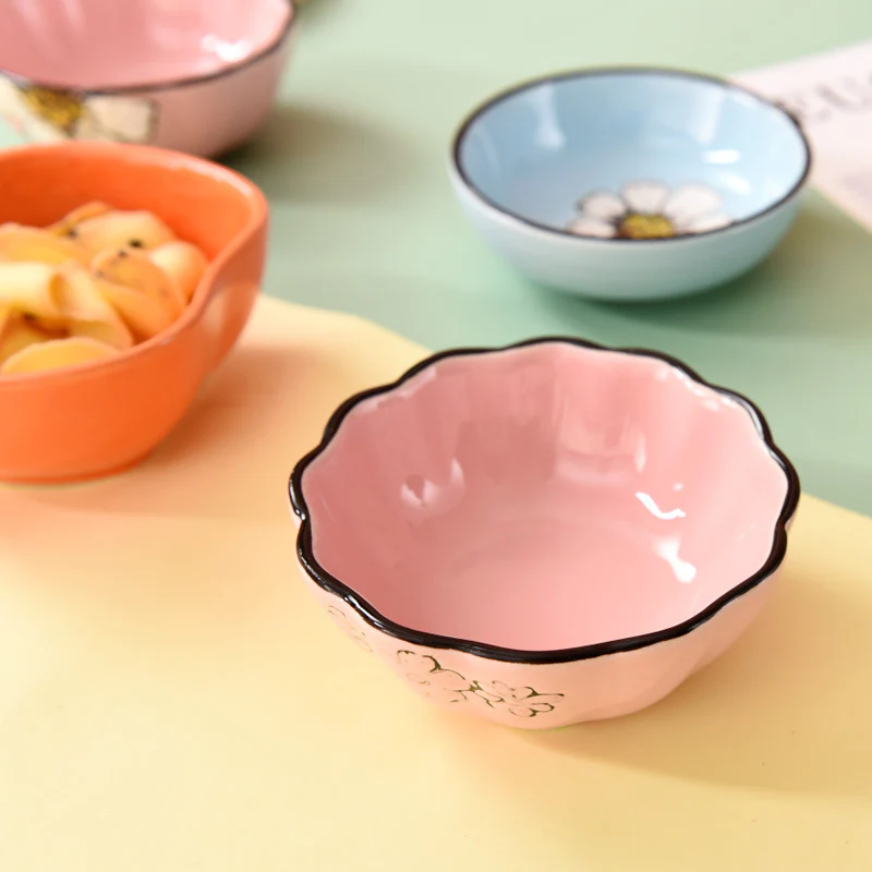4PC Fruits Flowers Critters Seasoning Dishes