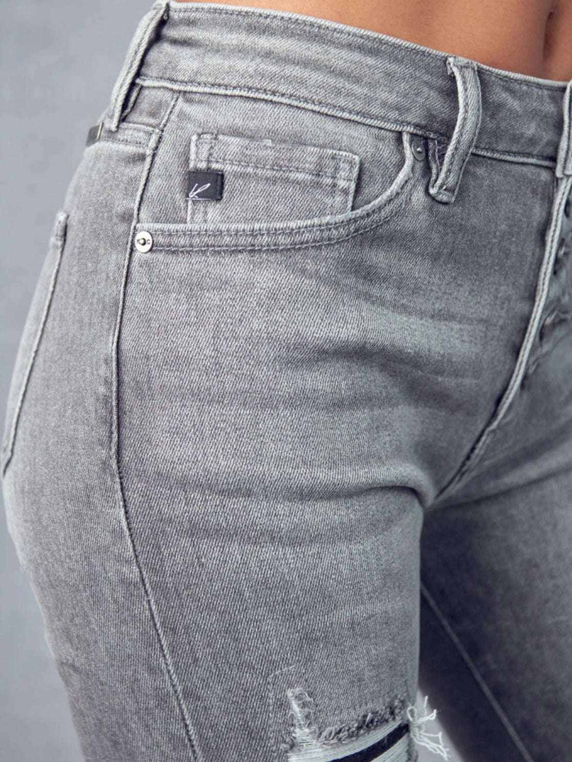 Straight n Slim Grey Kancan Jeans