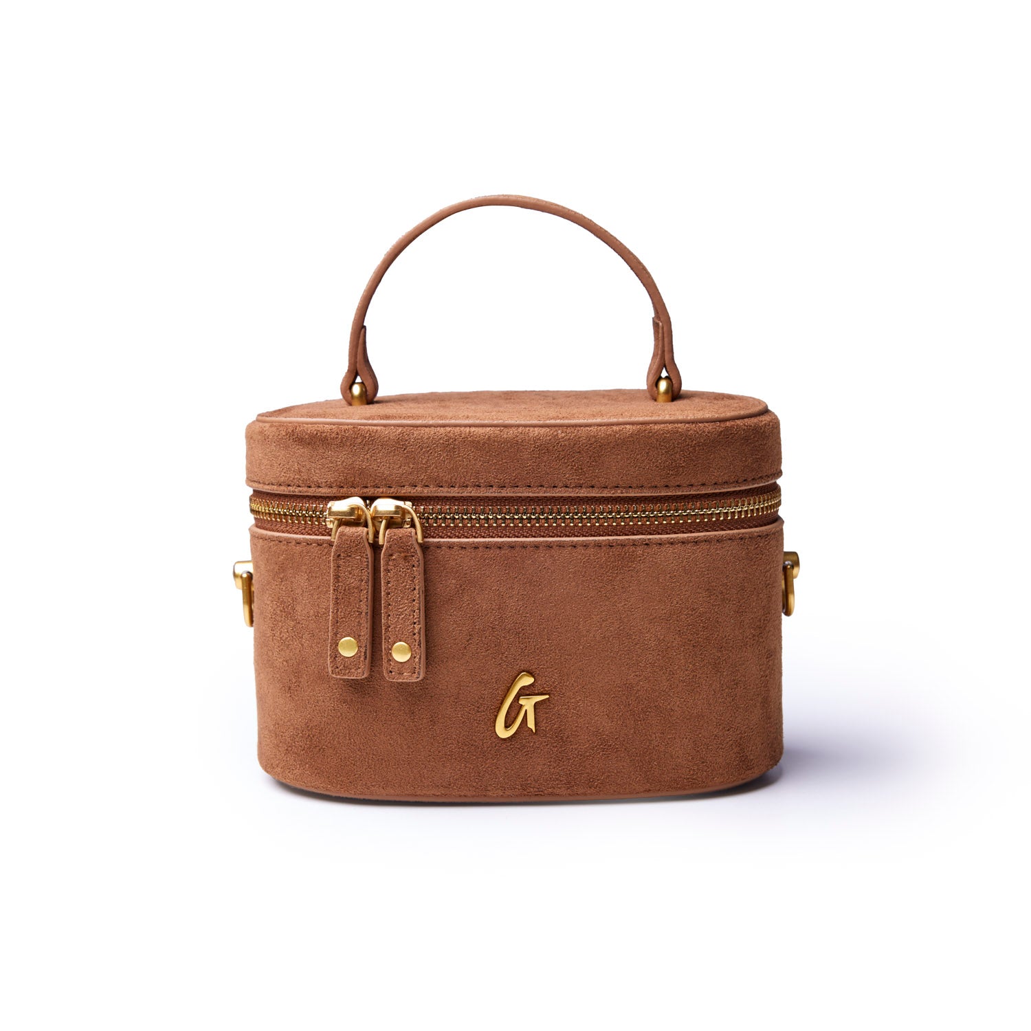 MINI SUEDE VANITY BAG - BROWN