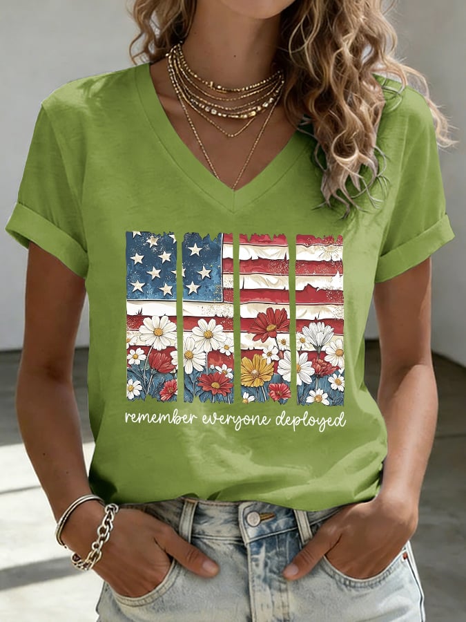 Women's Red Friday Print T-shirt