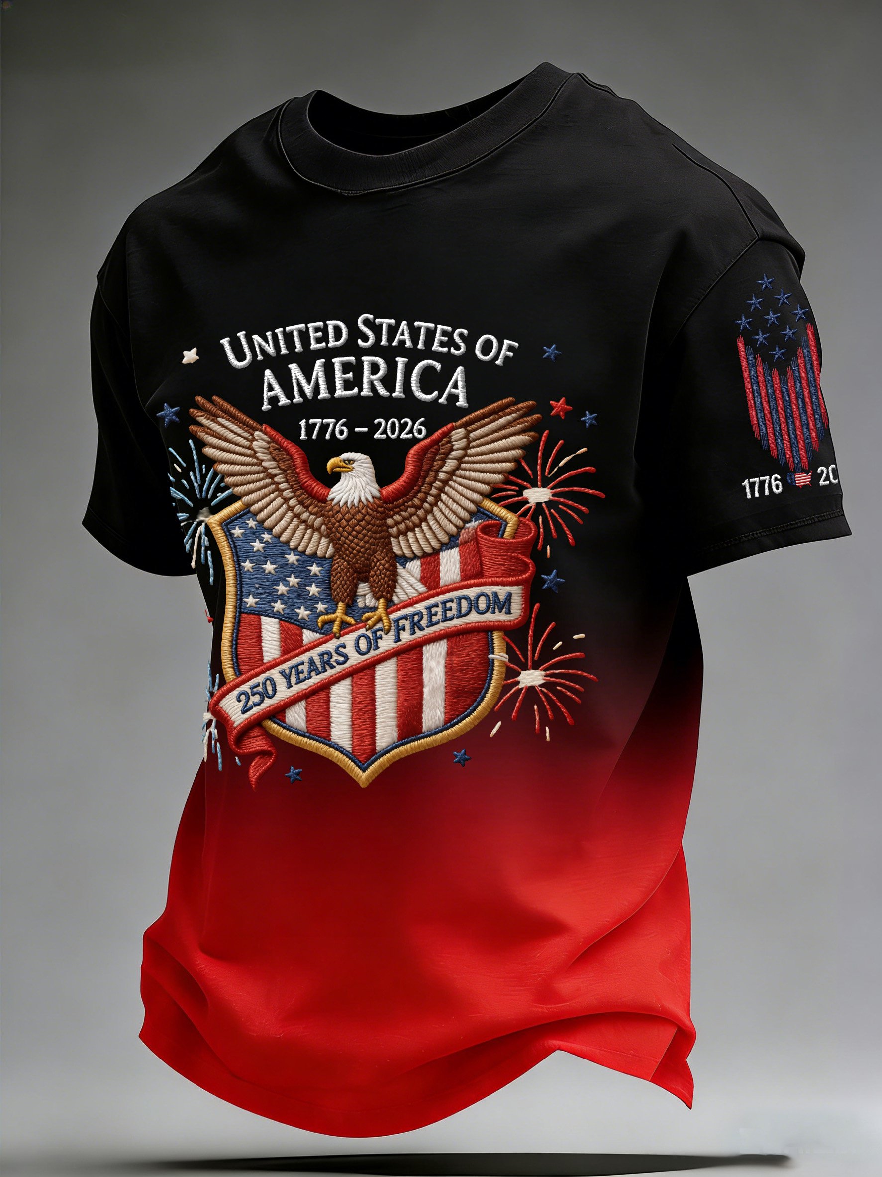Men's American 250th Anniversary Print Casual Top