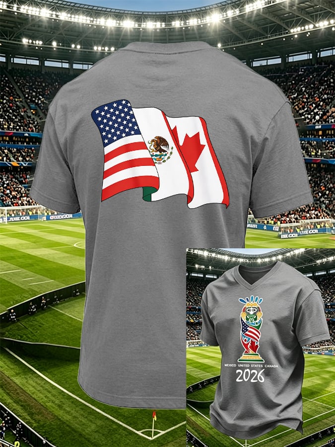 Men's Football Lovers Print Short-Sleeve T-Shirt