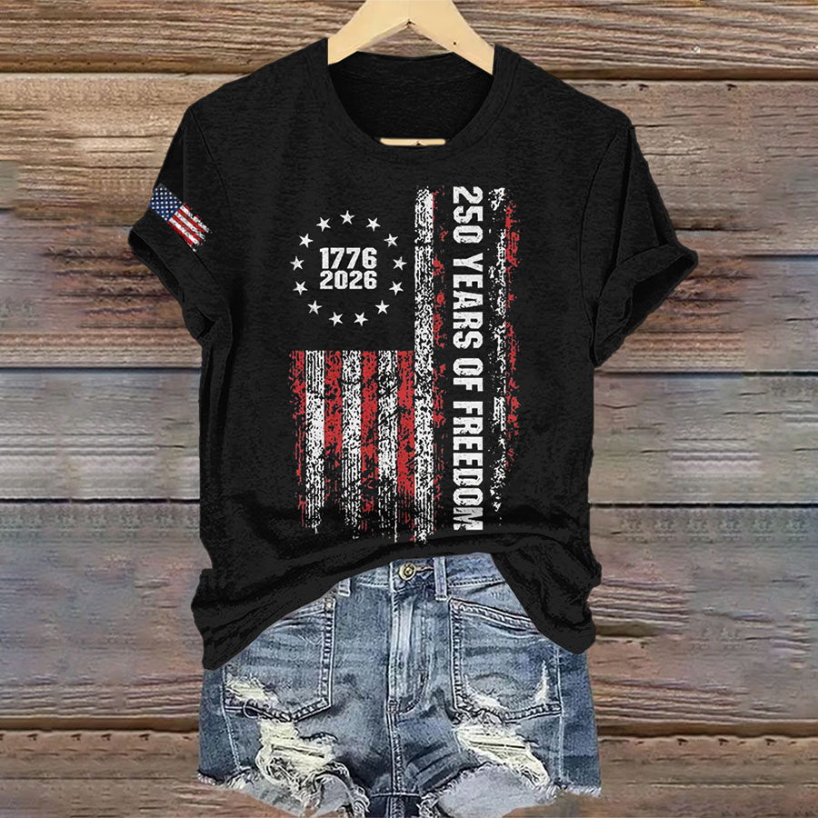 Women'S Independence Day 250Th Anniversary Founding Day Short Sleeved T-Shirt