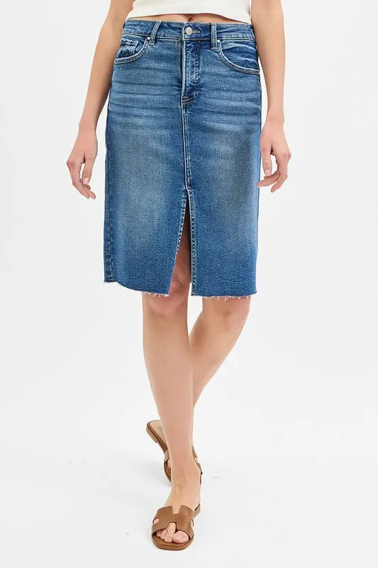 High Rise Front Slit Pencil Skirts