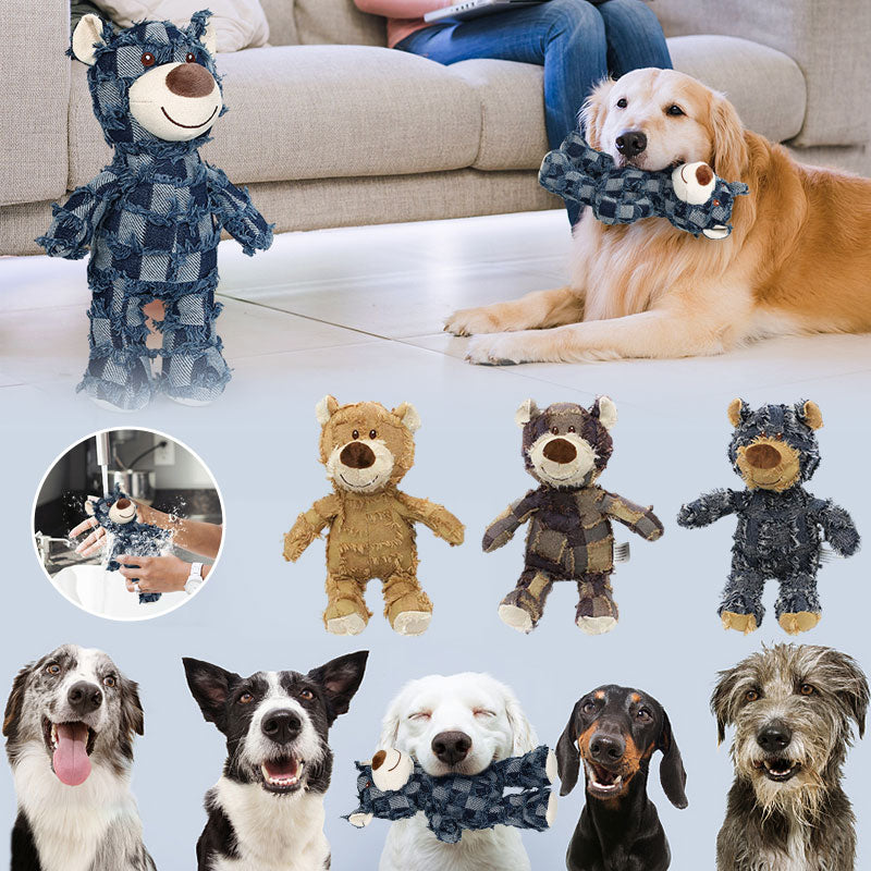 Indestructible Robust Bear Durable Chew Toys for Teeth Cleaning
