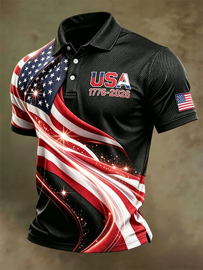 Men's U.S. 250th Anniversary Printed Polo Shirt