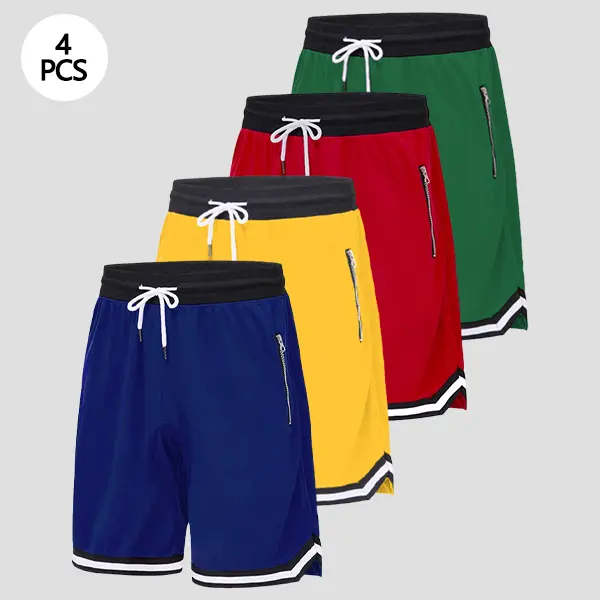 Men’s Casual Athletic Shorts With Zippered Pockets