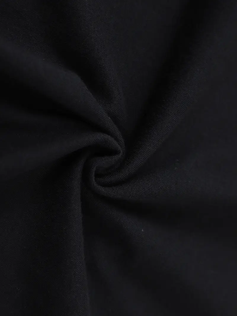 A men's black and white crew-neck T-shirt, featuring a short-sleeve design for comfortable wear