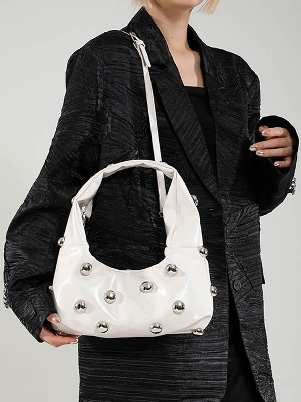 Geometric Rivet Shoulder Bags Handbags
