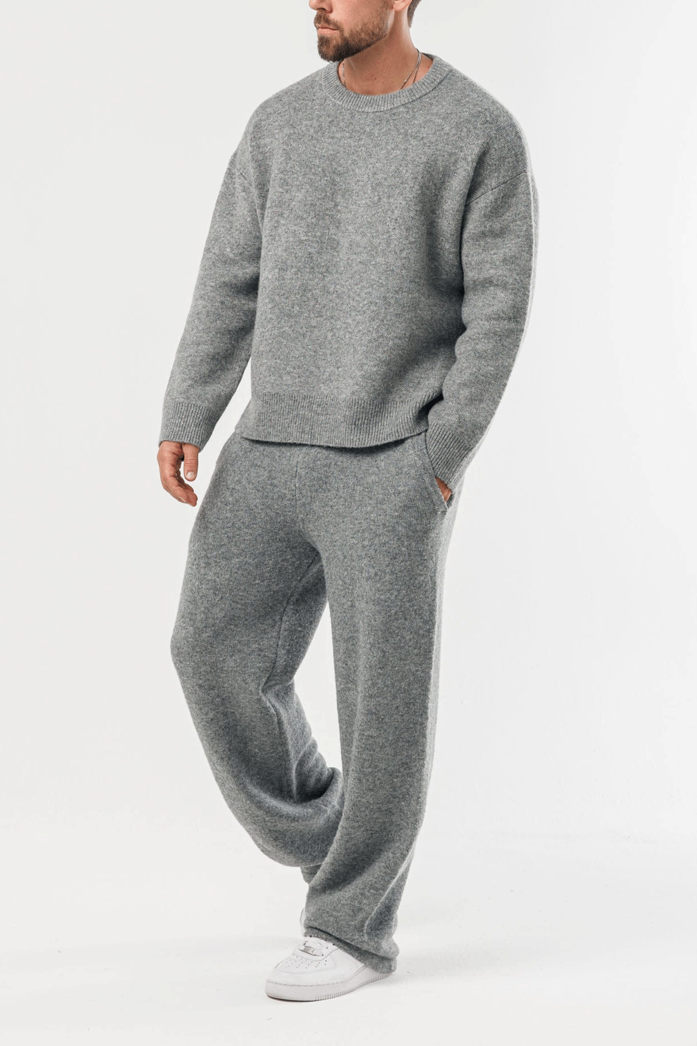 🔥Last Day Promotion!🔥Men’s Classic Knit Sweater Set – Everyday Comfort Outfit