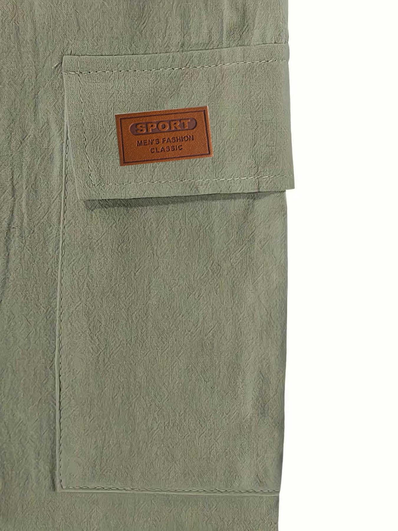 Men's Linen Cargo Trousers