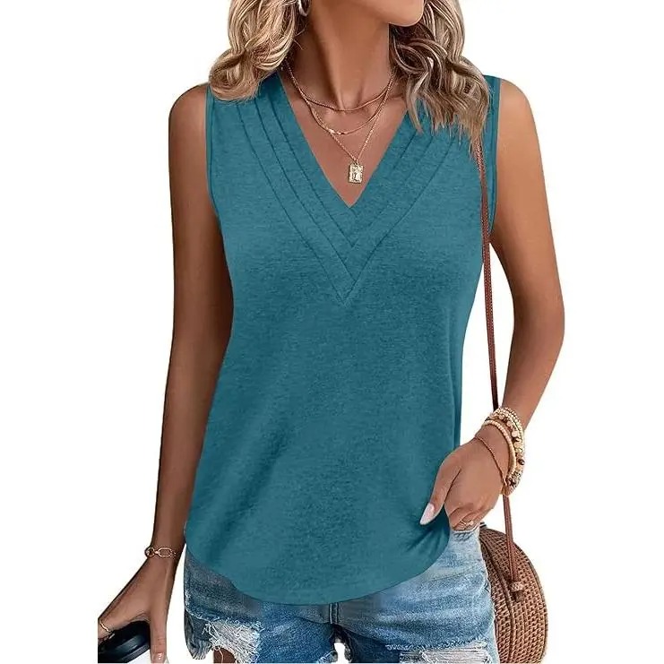 Women's V-Neck Loose Fit Tank Top