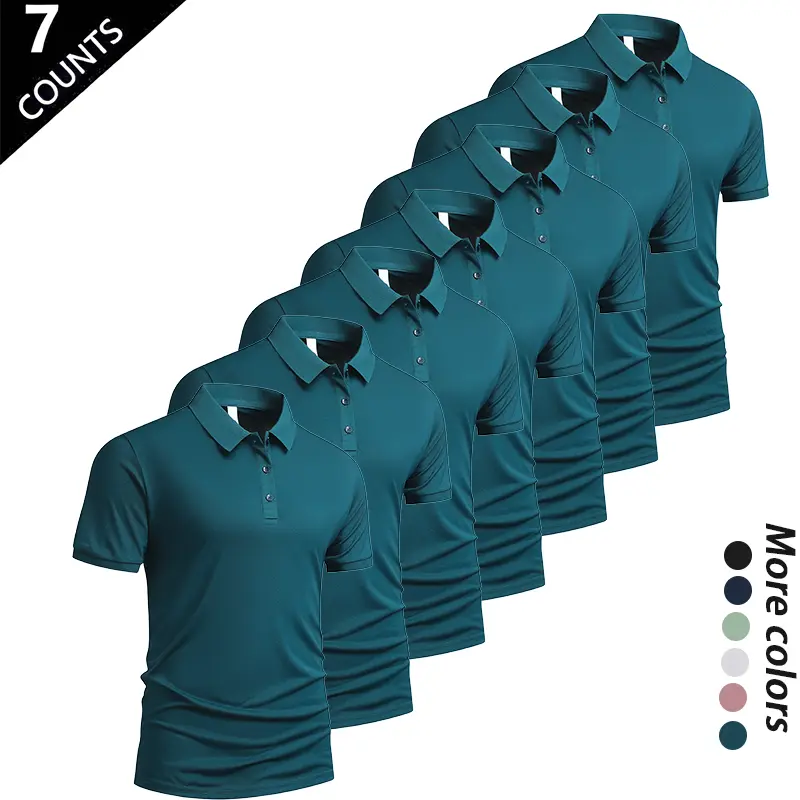 Men’s Ice-Silk Cooling Polo Shirt Set – Quick-Dry Breathable Summer Wear