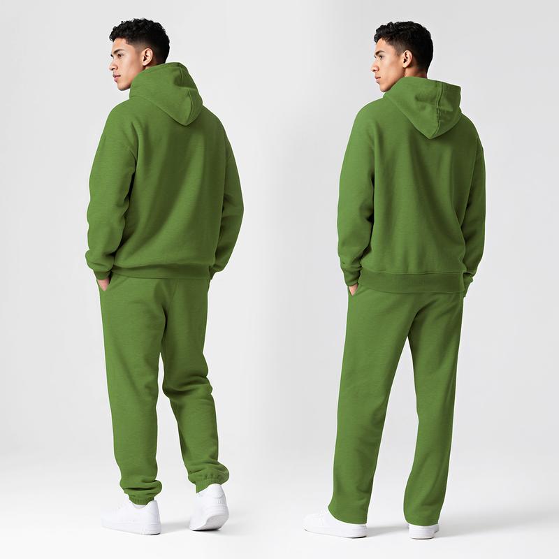 Matching Hoodie Set for Men Winter, 2 Piece Tracksuit, Oversized Hoodie & Sweatpants