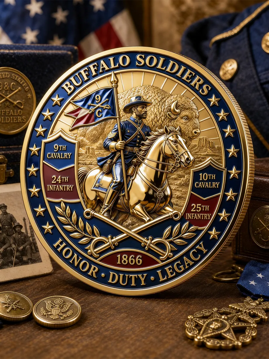 Buffalo Soldiers 1866 Heritage Commemorative Metal Medal