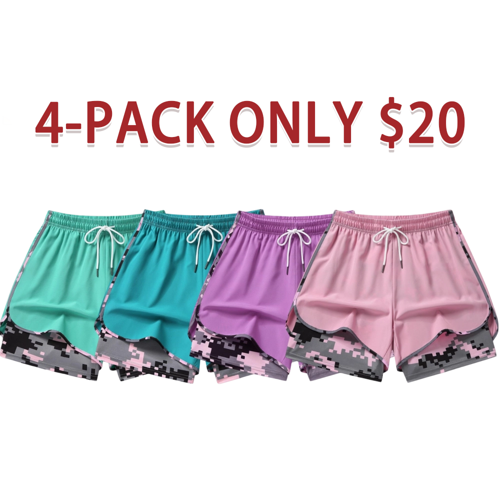Women’s Casual Athletic Shorts With Built-In Liner