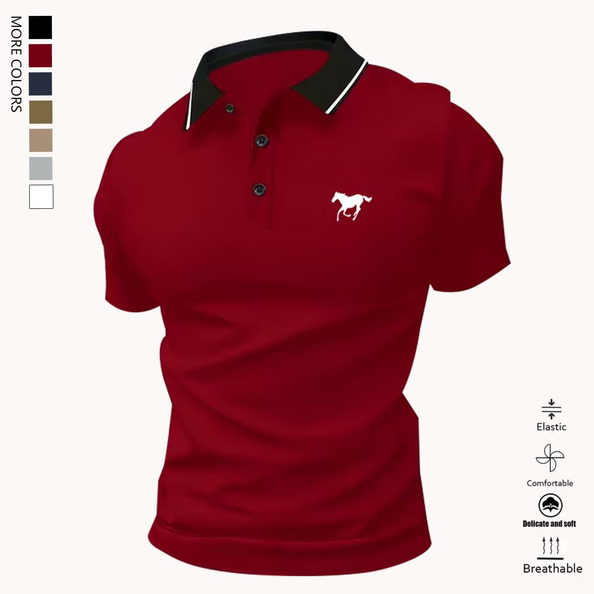 Men’s Premium Solid-Color Casual Polo Shirt