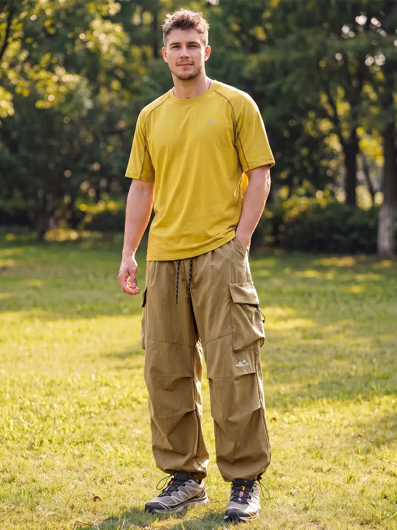 Unisex Loose-Fit Cargo Parachute Pants