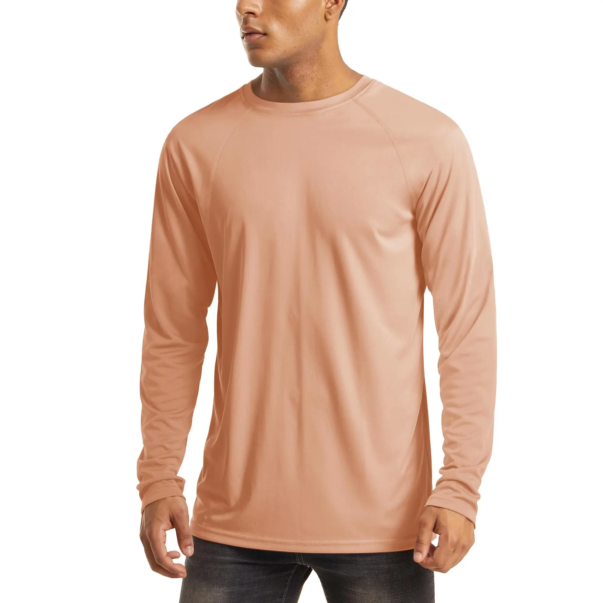 Men's UPF 50+ Long Sleeves Shirts Quick Dry Lightweight Summer Sportswear Tops for Swimming