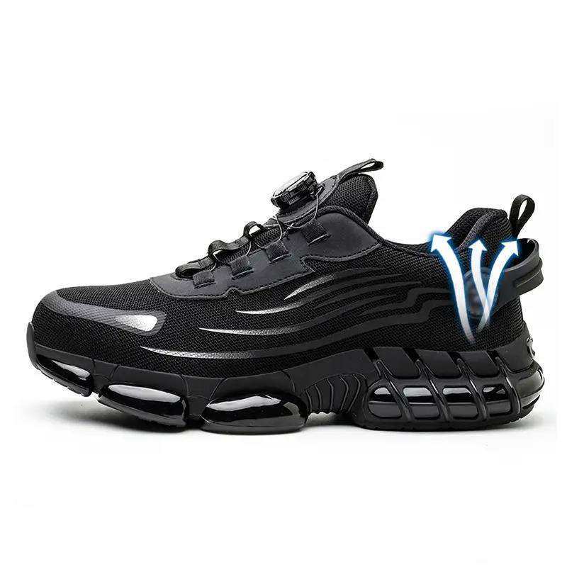 Qingruipai Men's Steel Toe Work Shoes