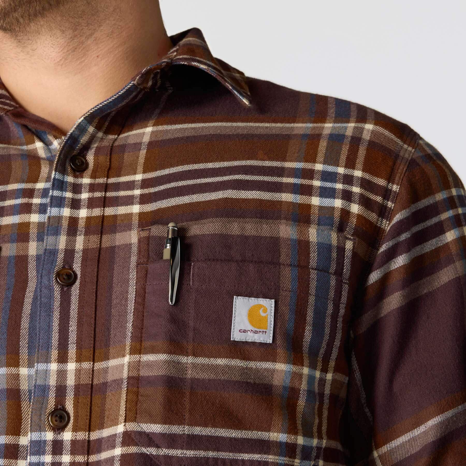 CHT Rugged Flex Relaxed Fit Midweight Flannel Long-Sleeve Plaid Shirt 107010