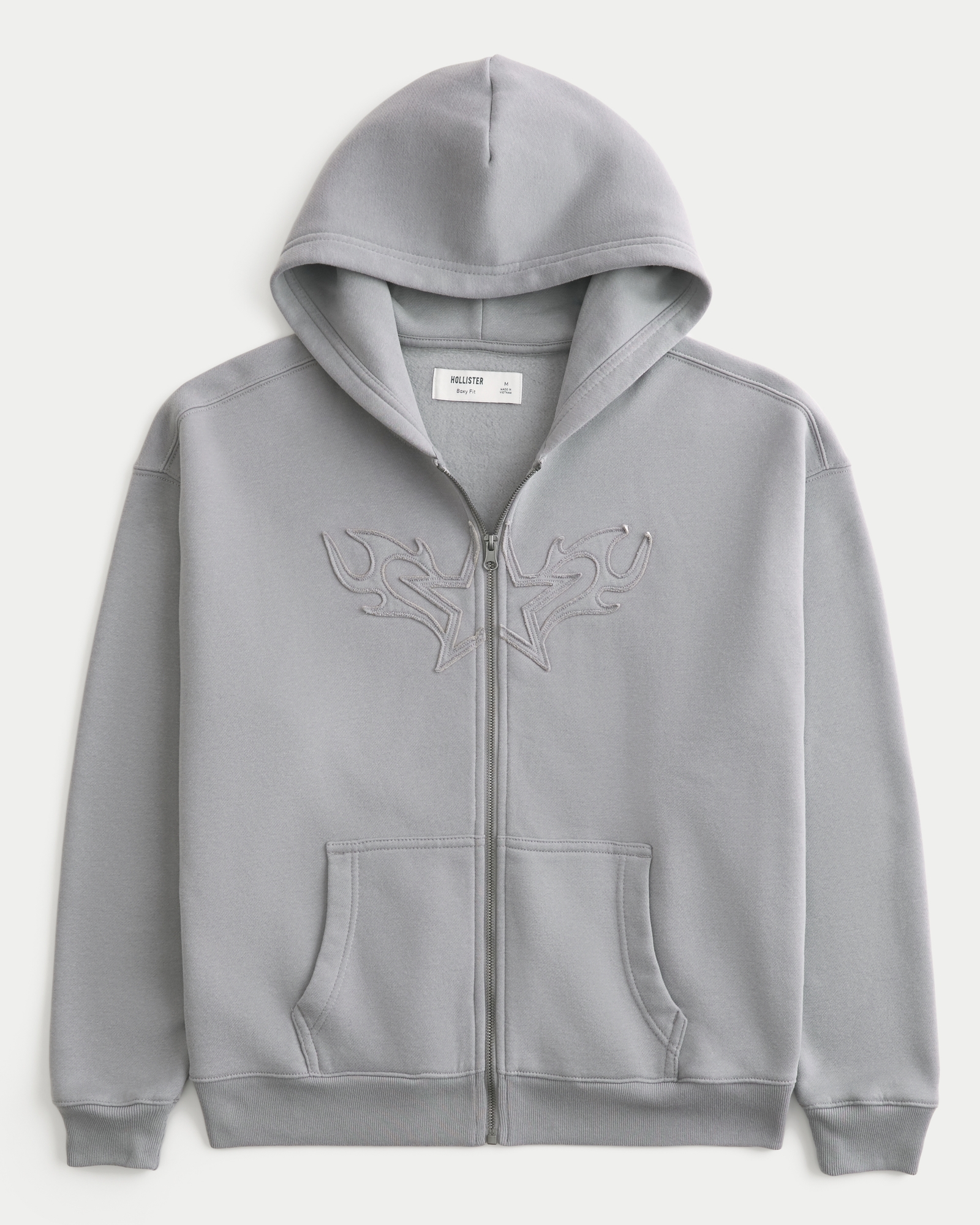 Boxy Zip-Up Hoodie