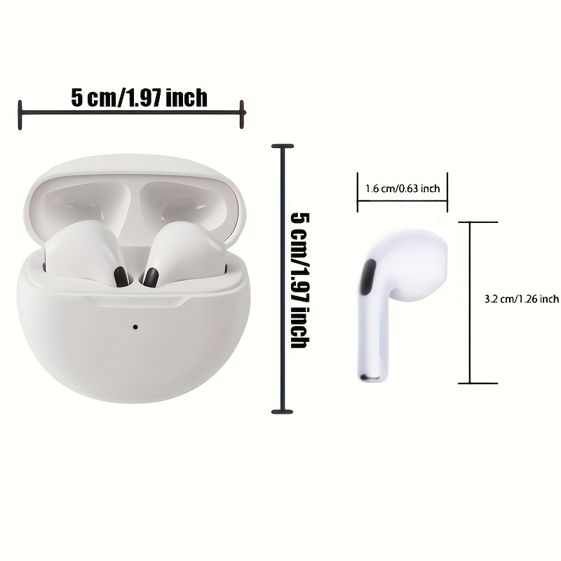 New Pro 6 Tws Waterproof In-Ear Hi-fi Stereo Wireless Earbuds Sports Life Headphones