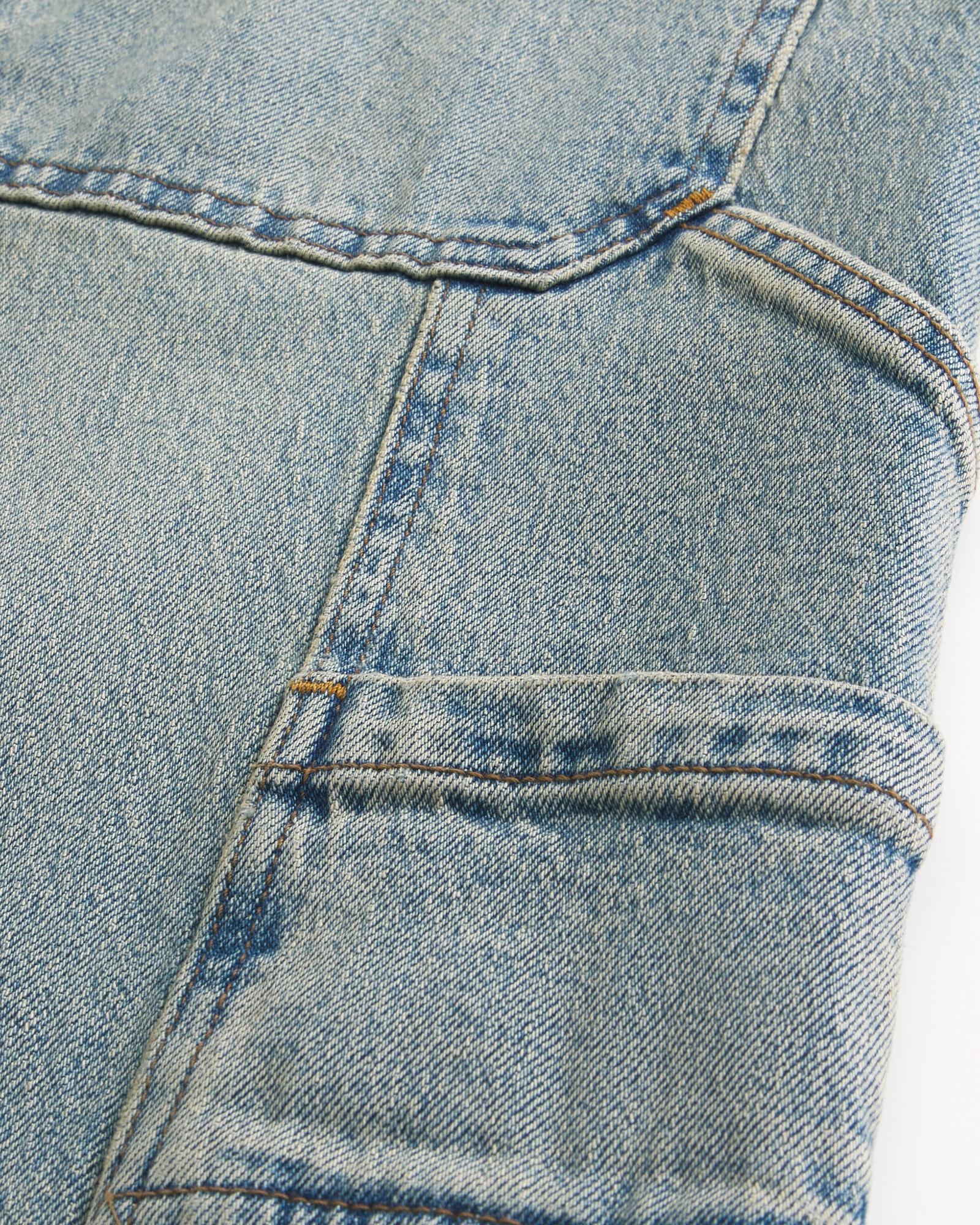 Dark Wash Logo Embroidery Super Baggy Jeans