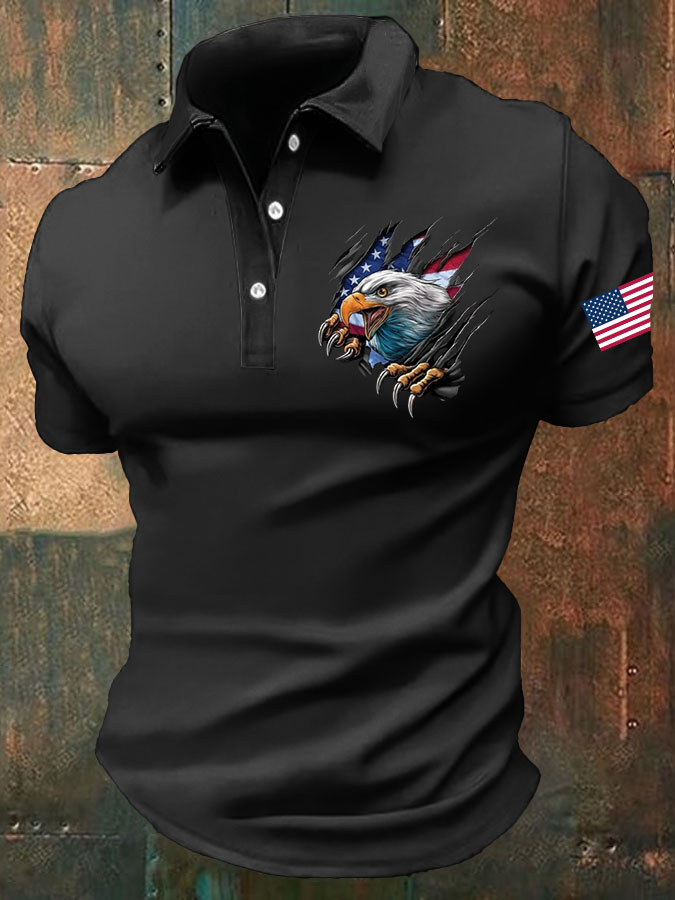 Men's 250th Anniversary Printed Casual Polo Shirt