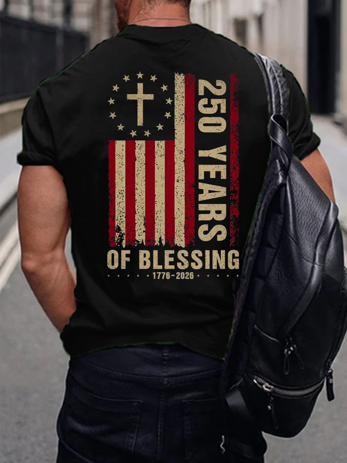 Men'S 250 Years of Blessing 1776-2026 250 Years America T-Shirt