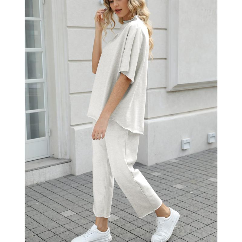 Women's Batwing Sleeve Capelet & Wide Leg Pants Lounge Set