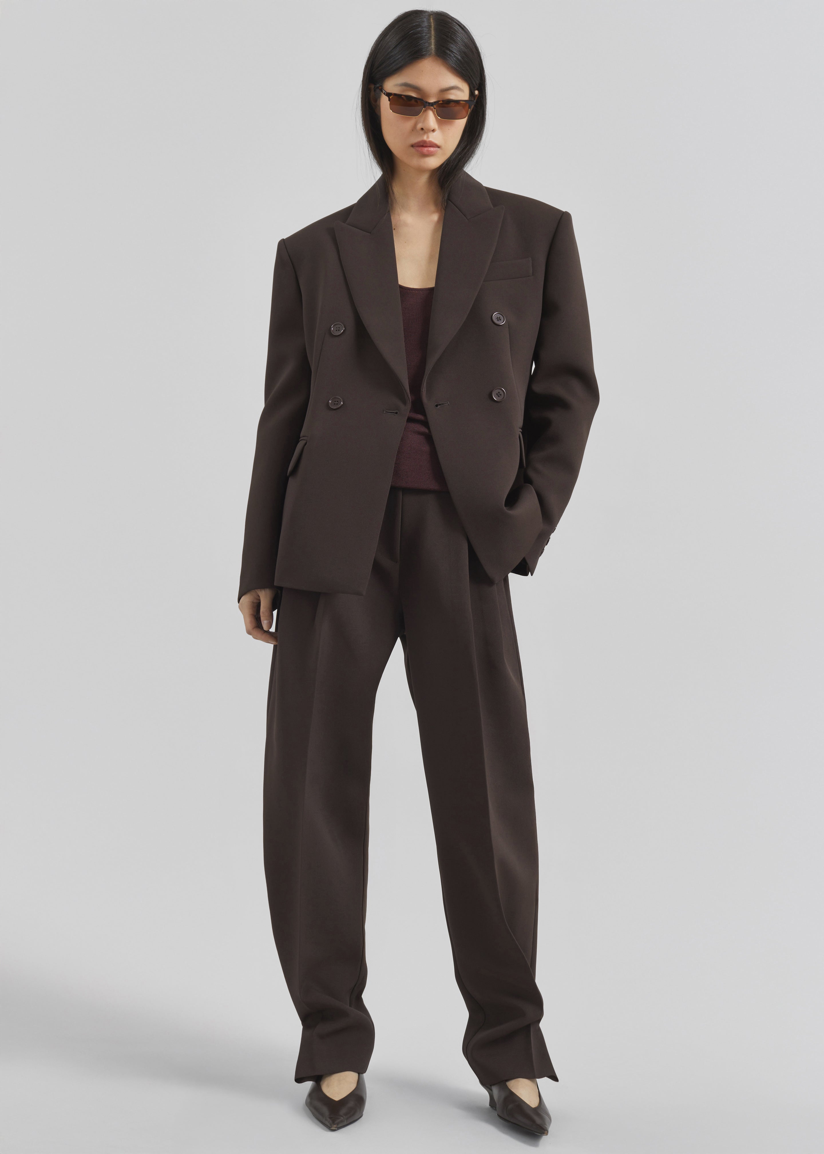 Doyer Cinched Blazer - Brown