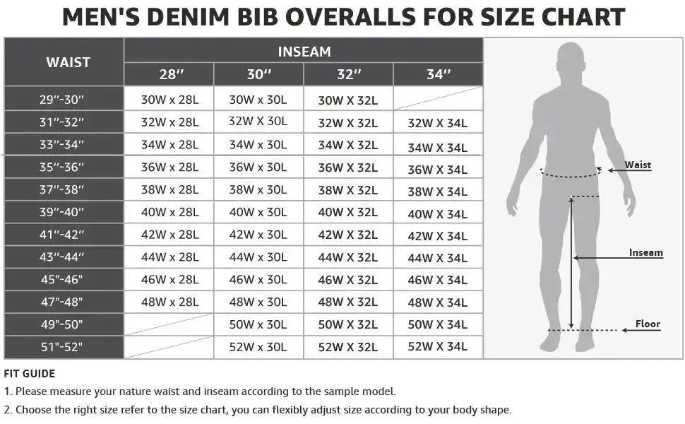 🔥Last Day Promotion!Men's Denim Bib Overalls, Workwear with Adjustable Straps and Convenient Tool Pockets