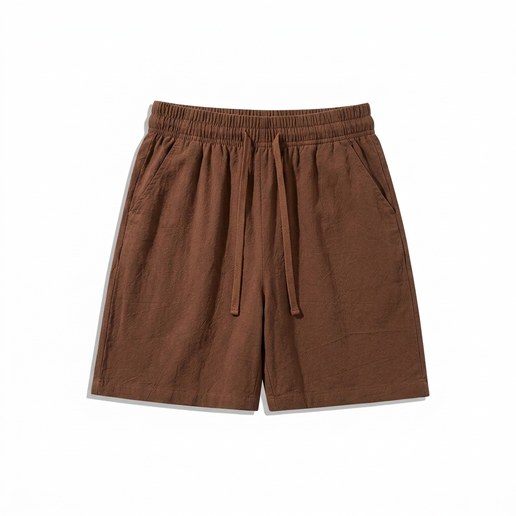 Unisex Cotton Linen Beach Shorts