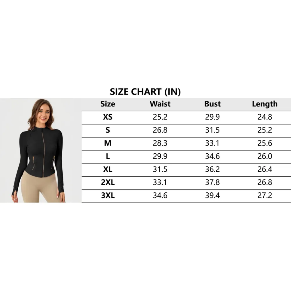 Women's Solid Color Zip Up Sports Pockets BBL Jacket