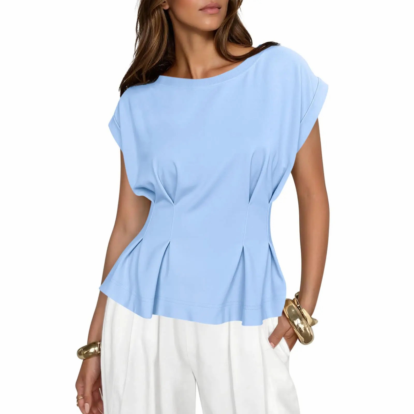 Women's Soft Peplum Casual Top