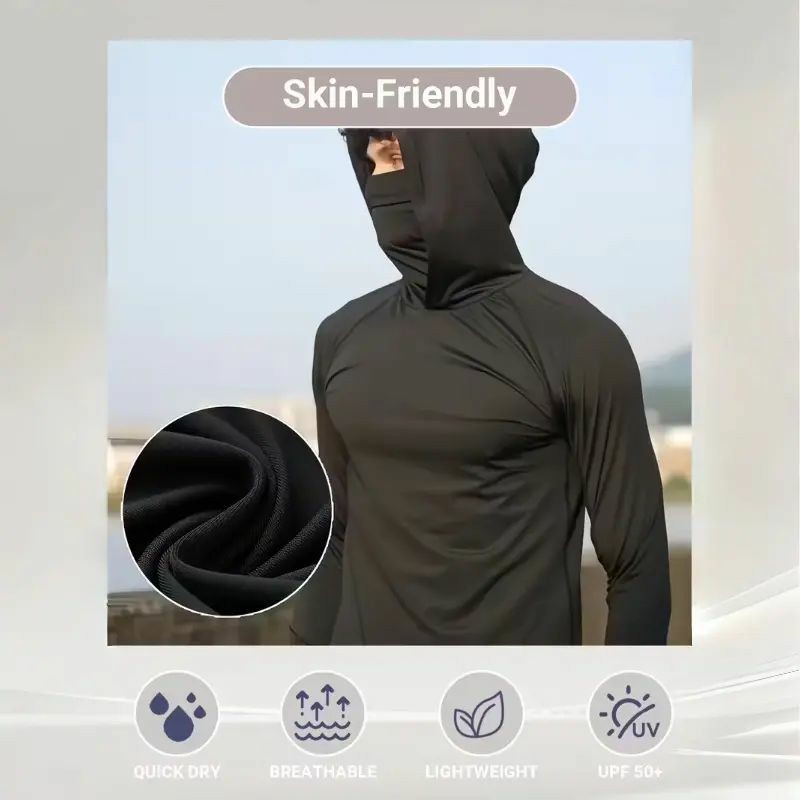 6-Piece Men's Casual Hoodie Pullovers Blue Black Light Gray Slim Fit Long Sleeve Lightweight UPF Sun Protection Soft Breathable Timeless Classic Versatile Machine Washable Comfort Multi-Occasion Wear Menswear Set Stylish Tops