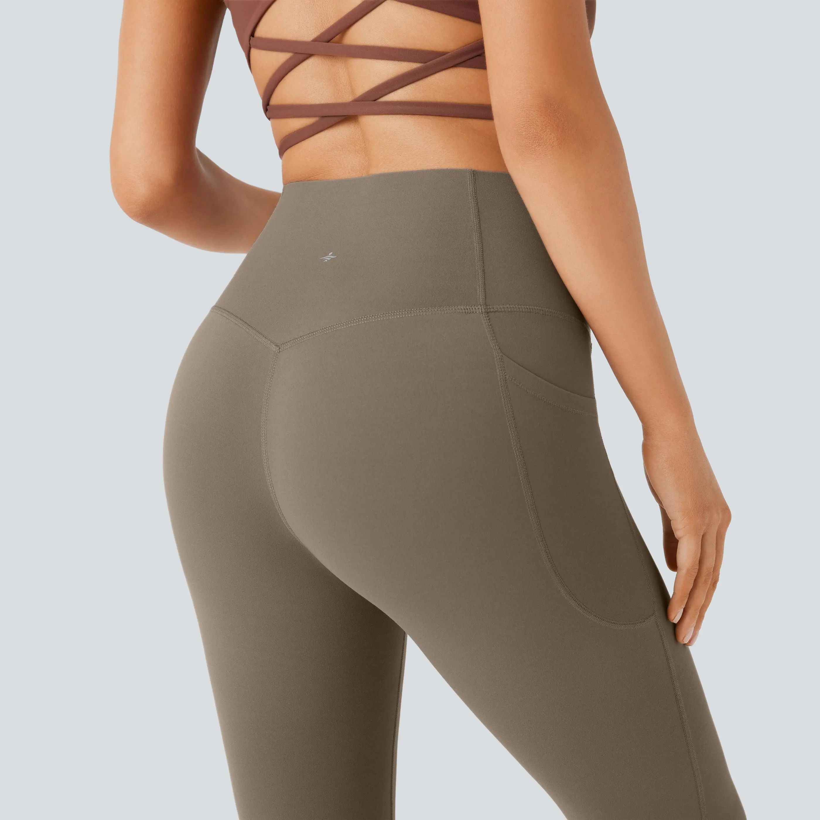 UltraSculpt High Waisted Tummy Control Pocket Shaping Yoga Bootcut Leggings