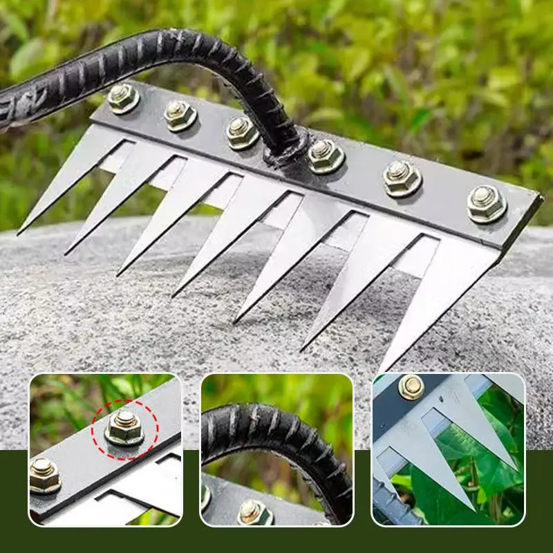Upgraded Iron Weeding Rake
