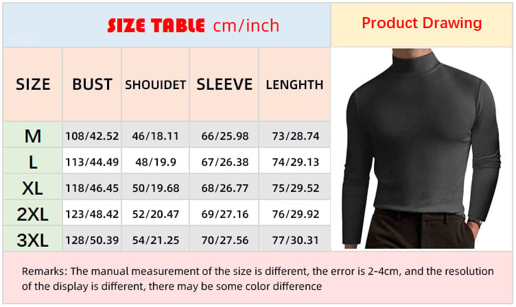 ✨ Men's High Neck Slim Fit T-Shirt - Stretchy & Breathable Fabric, Modern Style for Gym or Casual Wear 🏃‍♂️📦