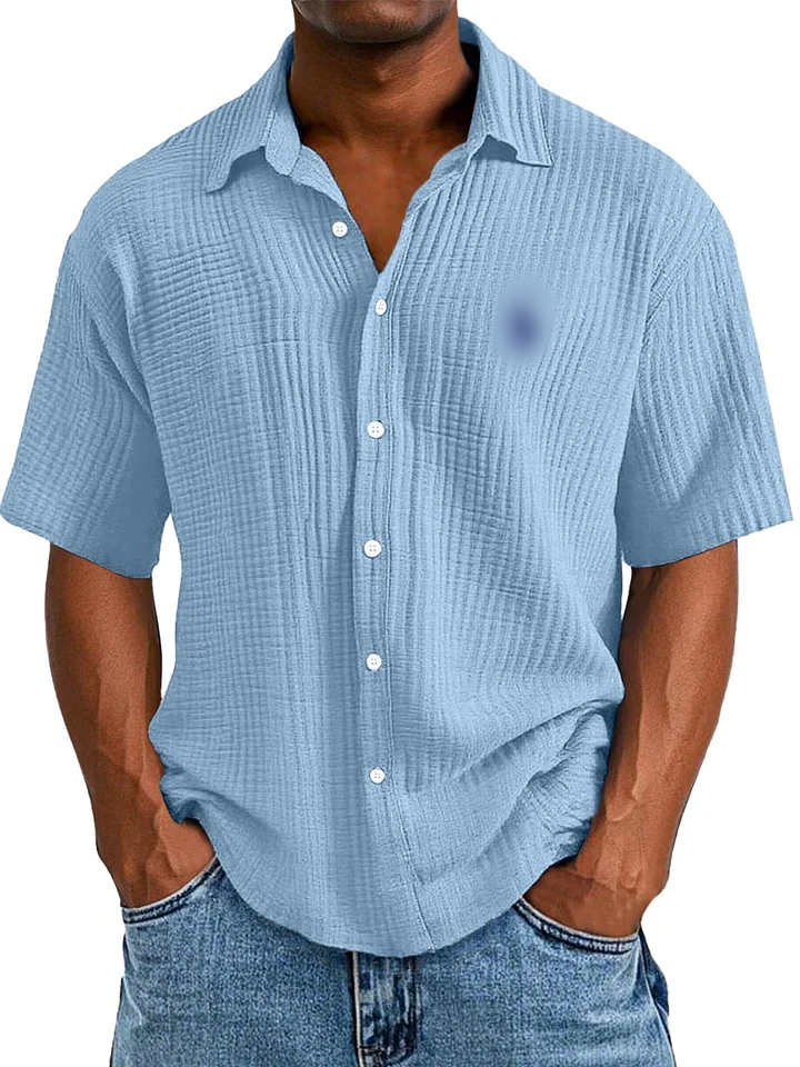🔥🔥 Men's Loose Fit ✨ Textured Short-Sleeve 🌿 😎