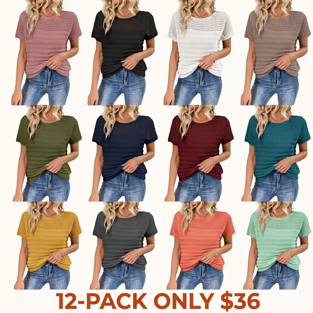 Women's open-knit top