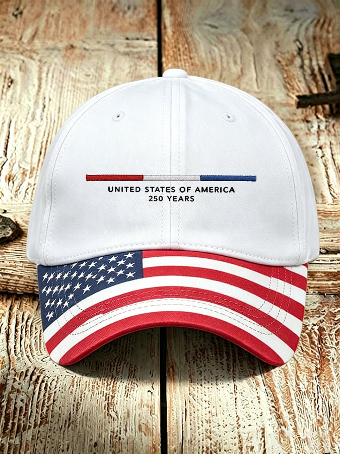Men'S Independence Day American Flag Flower Guitar Print Baseball Cap