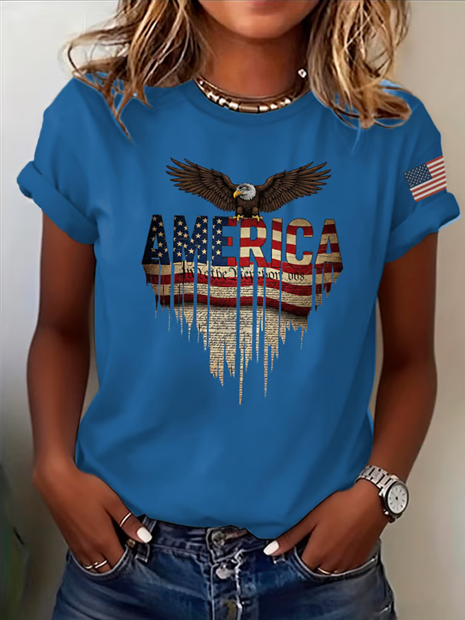 Women'S Casual 250Th Anniversary Commemorative Patriotic T-Shirt