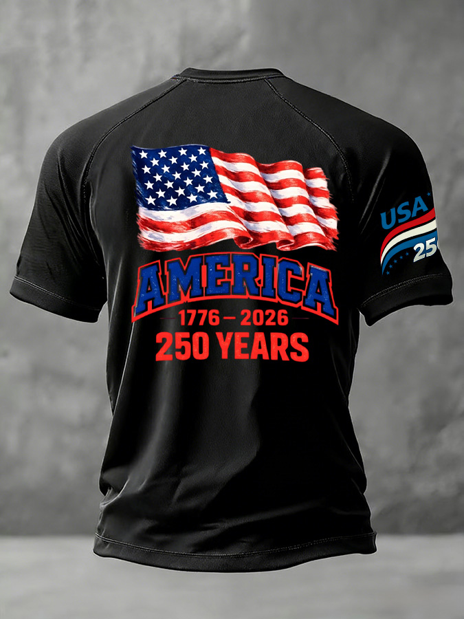 Men'S And Women'S Casual 250Th Anniversary Founding Celebration Raglan T-Shirt