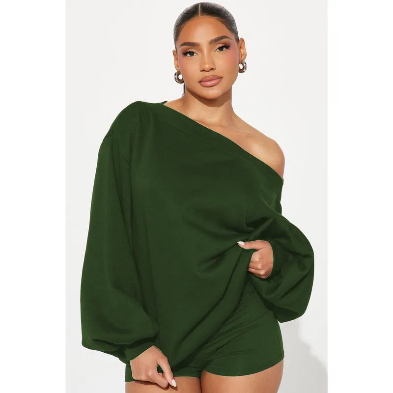 Shoulder Oversized Sweatshirt