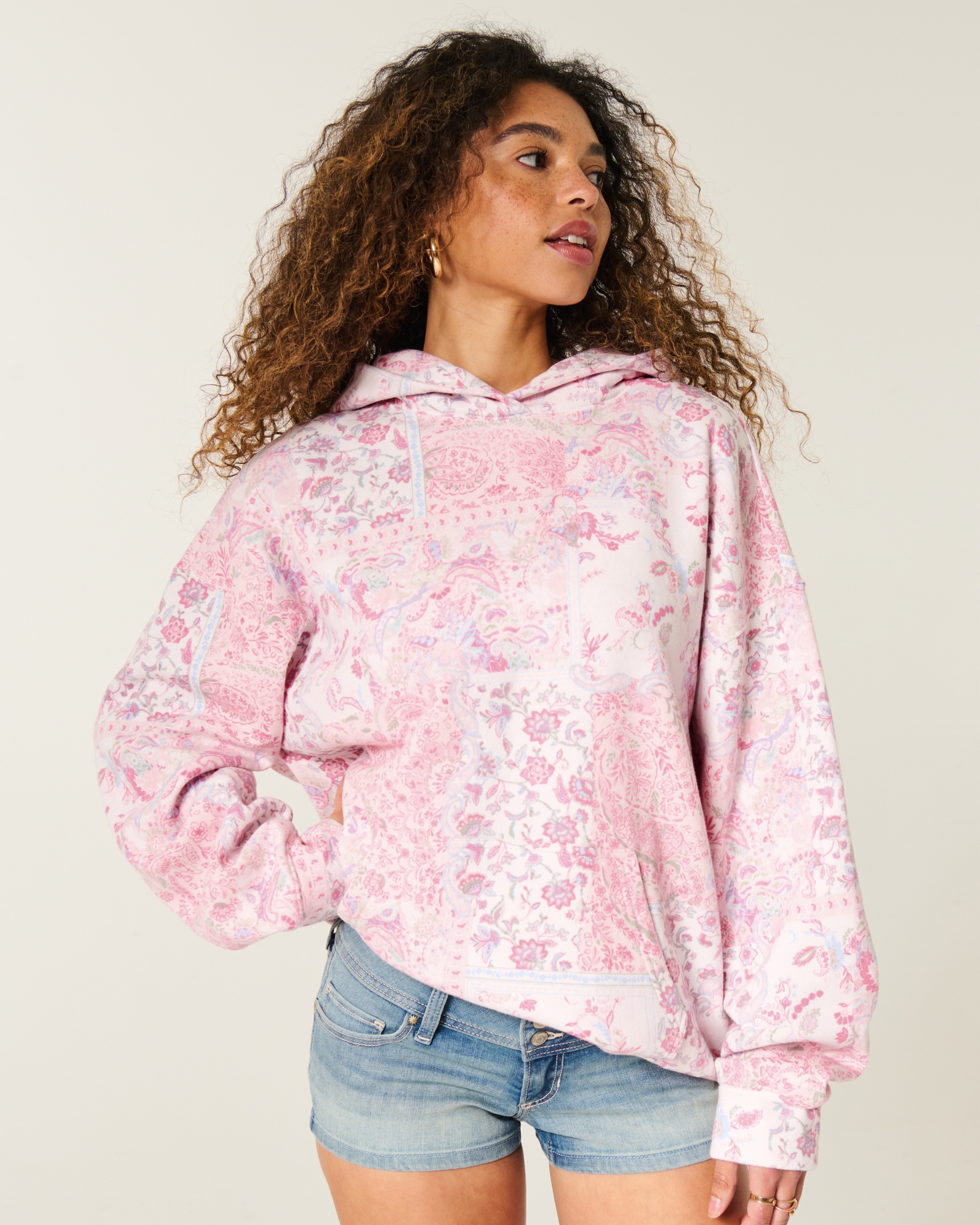 Hollister Feel Good Oversized Butterfly Graphic Hoodie