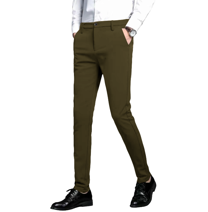 Men's Slim Fit Stretch Dress Pants – Skinny Tailored Suit Pants for Business Casual & Formal Wear